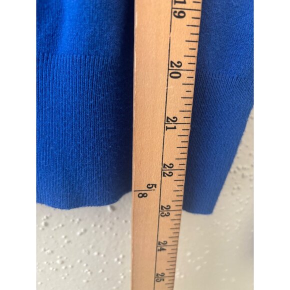 Zara Blue Long Sleeve Sweater Button Cuff Size M - Picture 8 of 9